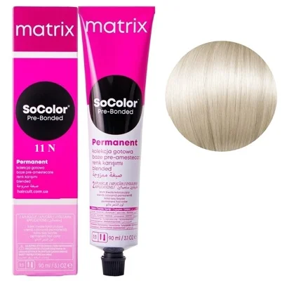 11N ультрасвітлий блондин натуральний Крем-фарба для волосся, 90 мл SoColor Pre-Bonded  MATRIX (оновлений дизайн)